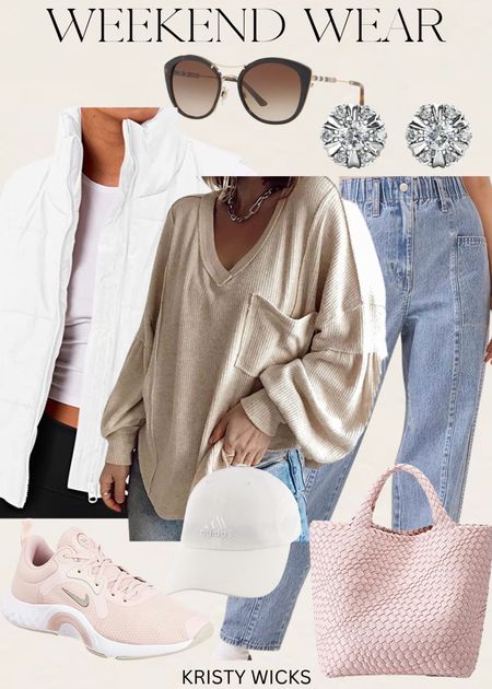 Weekend wear  outfit idea! Love the style of these Burberry sunglasses on sale for $140 regular $281. 🕶️
Easy pull on jeans on sale for $39 from $118. Cute top with ballon sleeves $34 and pink tote only $69 and comes in several colors. 💫💕
18K gold crystal studs earrings on sale for $24 from $110.💎




#LTKunder100 #LTKunder50 #LTKsalealert
