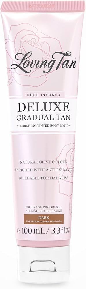Loving Tan Rose Scented Deluxe Gradual Tan Lotion, Dark-Natural Looking Self Tanner, Professional... | Amazon (US)