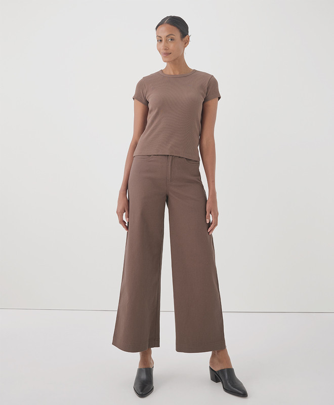 Women’s Favorite Rib Slim Tee made with Organic Cotton | Pact | Pact Apparel