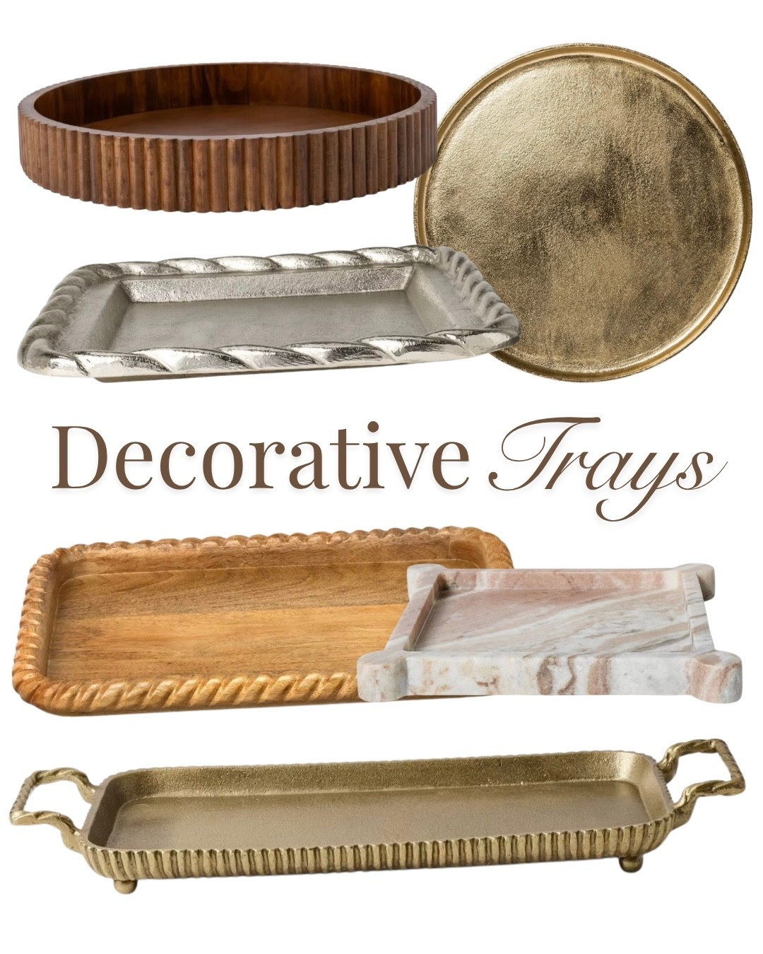if your surfaces always end up looking cluttered no matter what you do

decorative trays, catchall trays, wood trays, marble trays, and brass trays are all linked here

this is the easiest way to contain everything and make it look intentional instead of messy

if you’re starting with one thing, get a tray you can use every day

shop all the trays here

#LTKHome