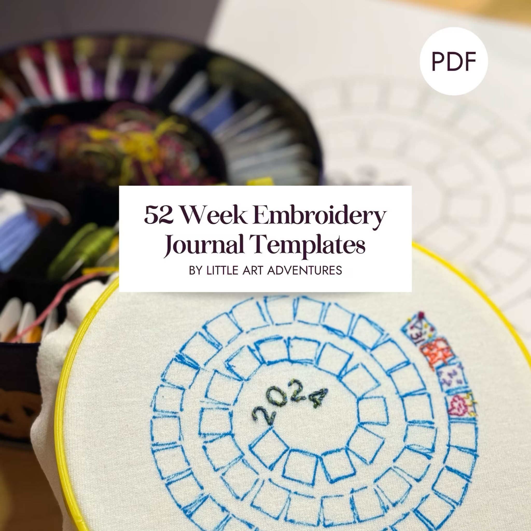 Thinking of starting an embroider journal? A 52 week journal can be a great option for people who want to make an embroidery journal but want to spend less time on it. These templates can help you get started. It’s not too late to start! 

#LTKSeasonal #LTKfindsunder50 #LTKhome