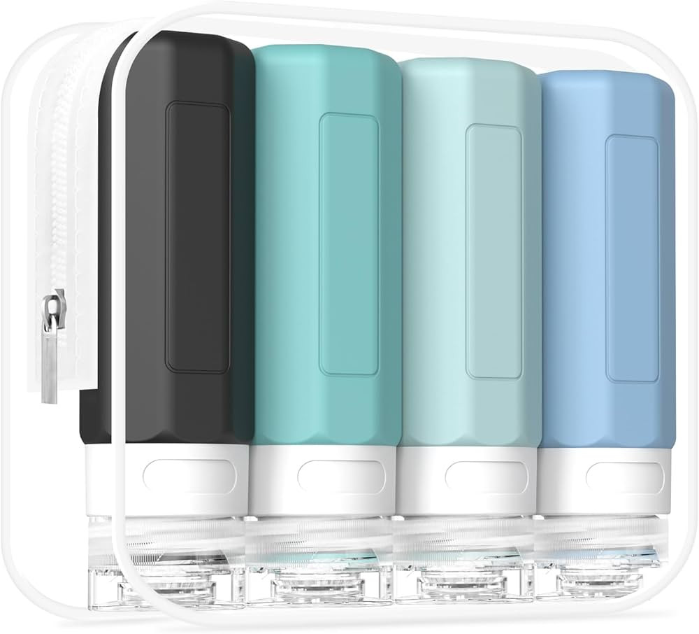 Redfly Travel Bottles for Toiletries, Tsa Approved 3oz Travel Size Containers, Leak Proof Silicon... | Amazon (US)