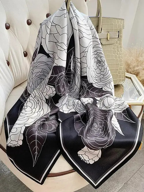 SILKSILKY Silk Square Scarf in Shadow Rose at Nordstrom | Nordstrom