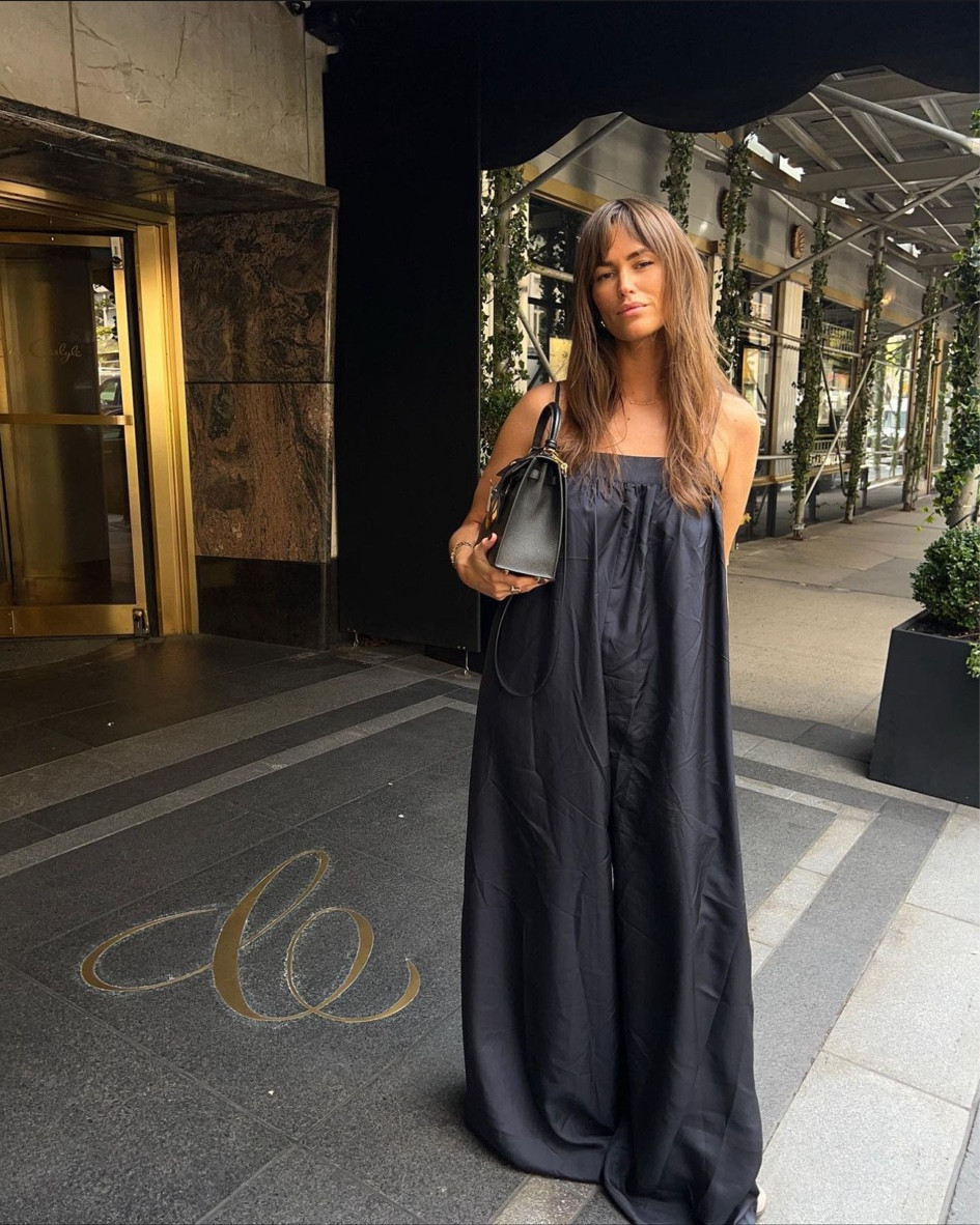 Longue robe noire à bretelles, maxi robe noire

#LTKstyletip