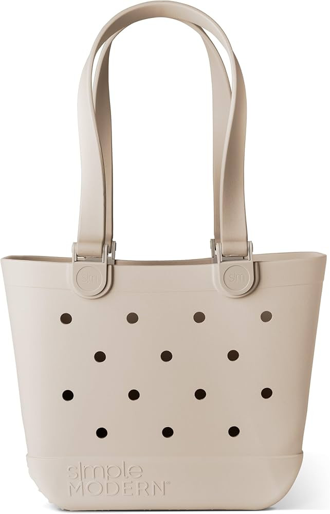 Simple Modern Beach Bag Rubber Tote | Waterproof Medium Tote Bag with Zipper Pocket for Beach, Po... | Amazon (US)