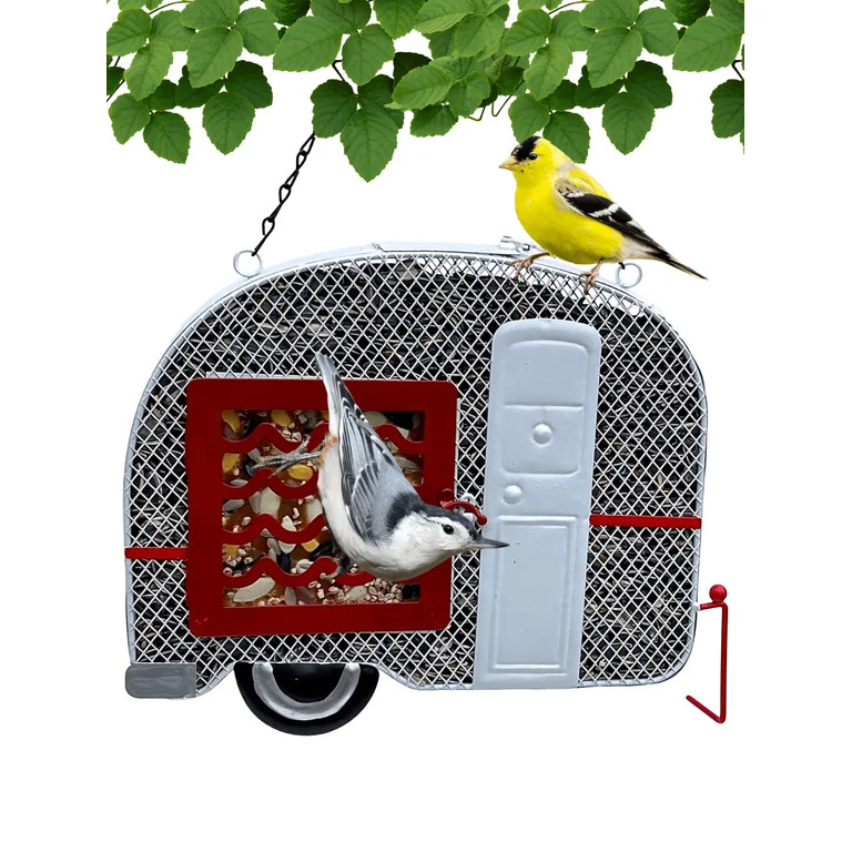 Gift Essentials Mesh Bird Feeder, Metal Sunflower Seed and Suet Feeder, White Camper | Walmart (US)