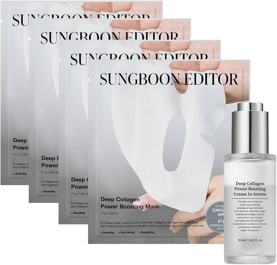 Tiktok Trend Items Wrinkle Free Boosting DUO: Deep Collagen Power Boosting Mask (4ea) & Deep Coll... | Amazon (US)