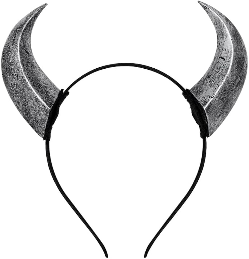 L'VOW Black Witch Demon Horns Headband Devil Headpiece Halloween Evil Headdress Costume | Amazon (US)