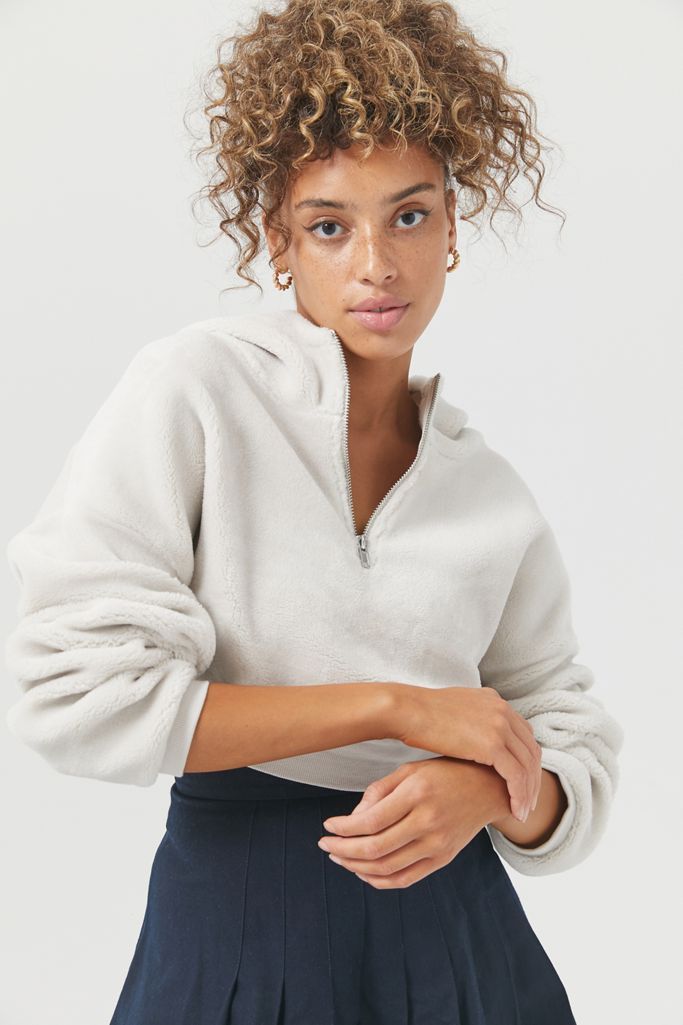 UO Bliss Fuzzy Fleece Hoodie Sweatshirt | Urban Outfitters (US and RoW)