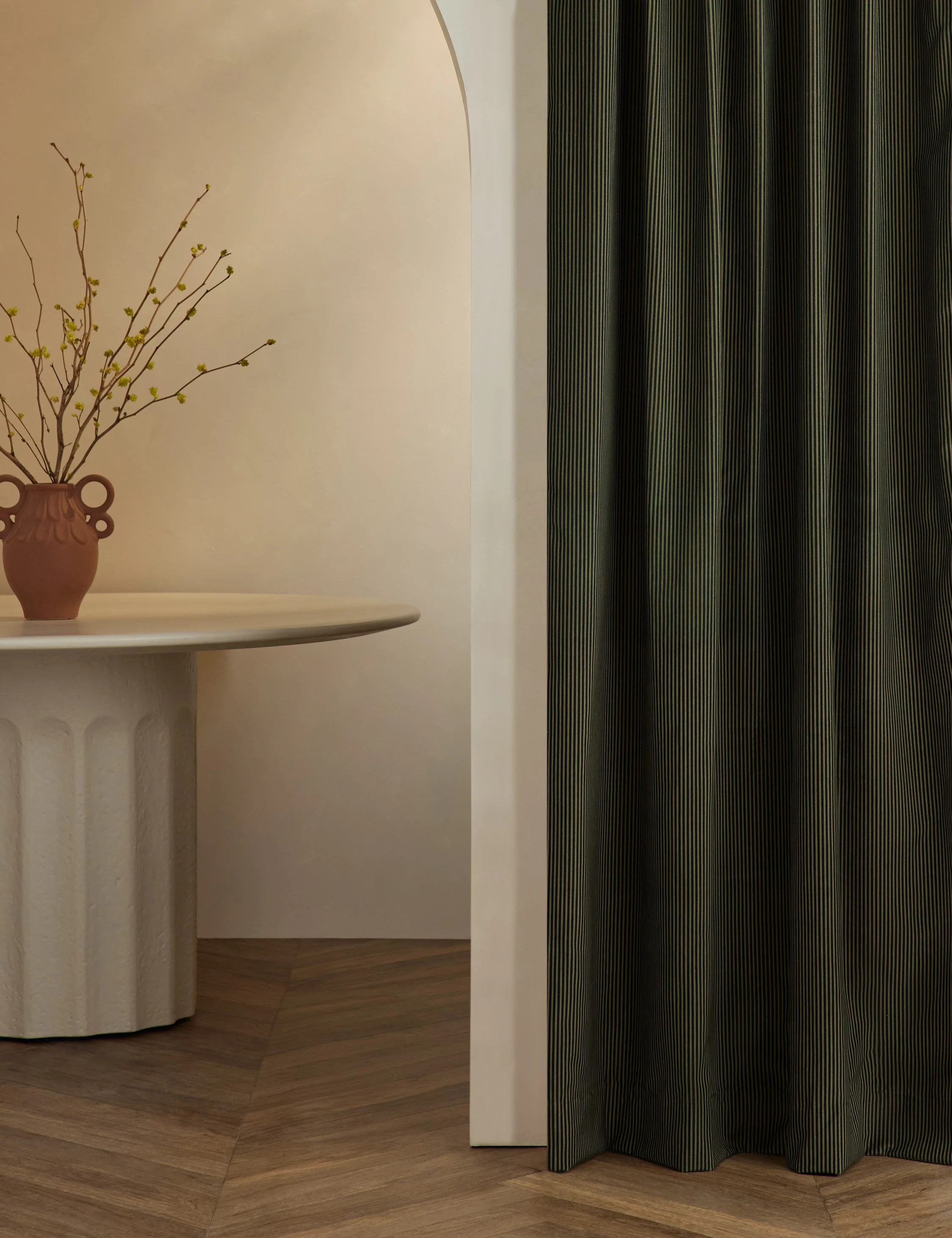 Striped Velvet Curtain Panel by Sarah Sherman Samuel | Lulu and Georgia 