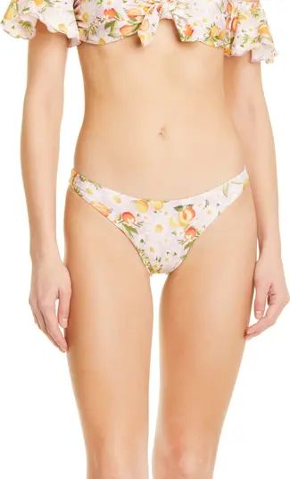 Tangerine Dream Floral Print Bikini Bottoms | Nordstrom