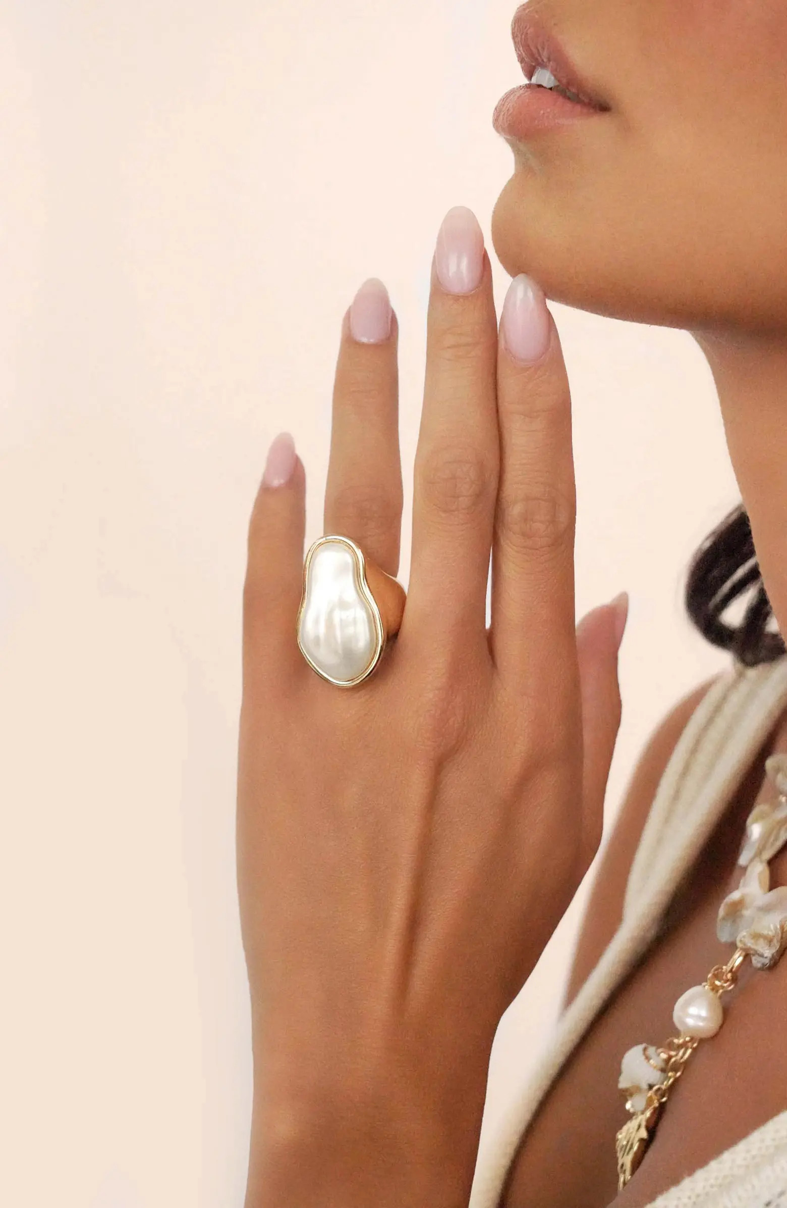 Faux Pearl Statement Ring | Nordstrom