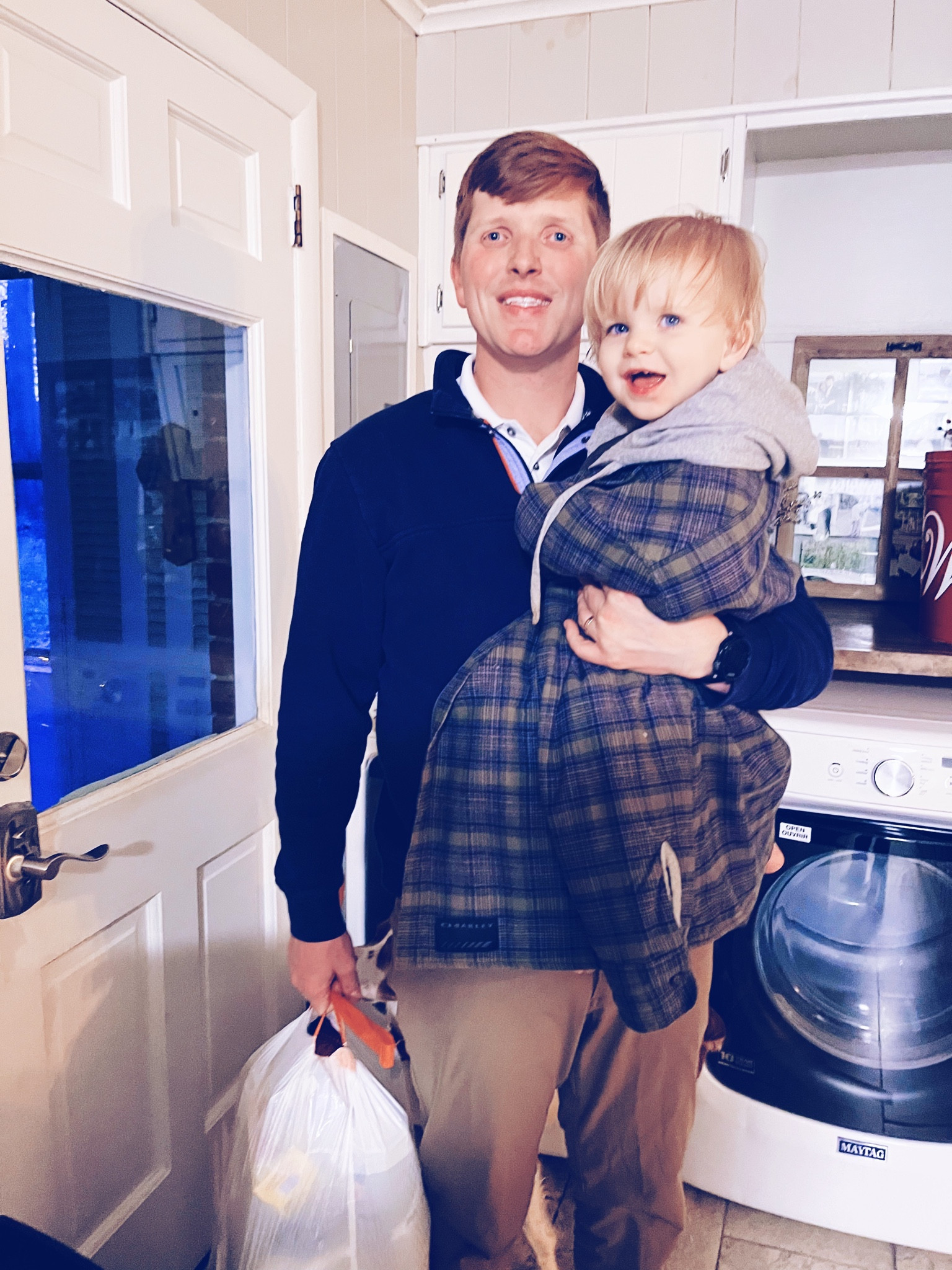 Someone decided he wanted to go to the trashcan with daddy in his diaper tonight 🤪 so “dada” wrapped him up in his jacket!

#LTKhome #LTKbaby #LTKfamily