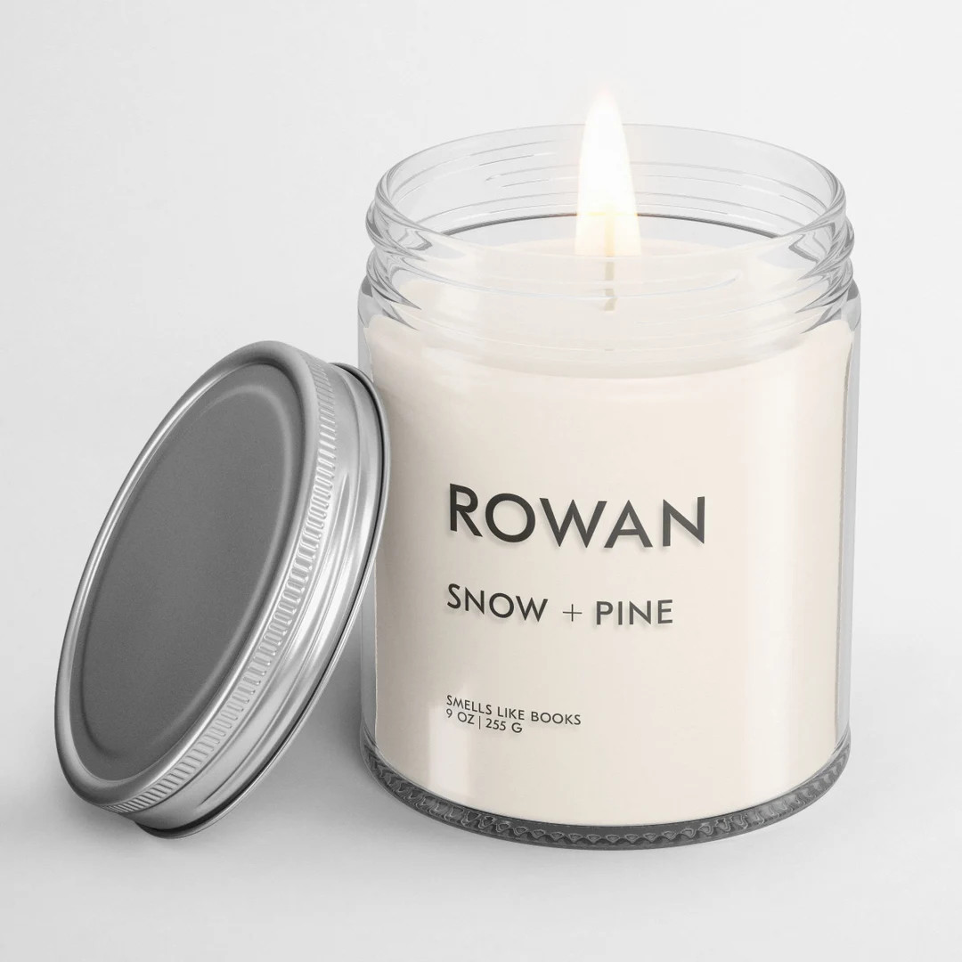 ROWAN Soy Candle, Throne of Glass, Book Lover Candle, Book Scented Candle, Literary Candle, Book ... | Etsy (US)
