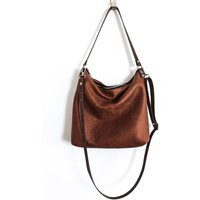 Brown Hobo Bag, Large Crossbody Vegan Leather, Shoulder Cognac Brown, Bucket Zippered Purse | Etsy (US)