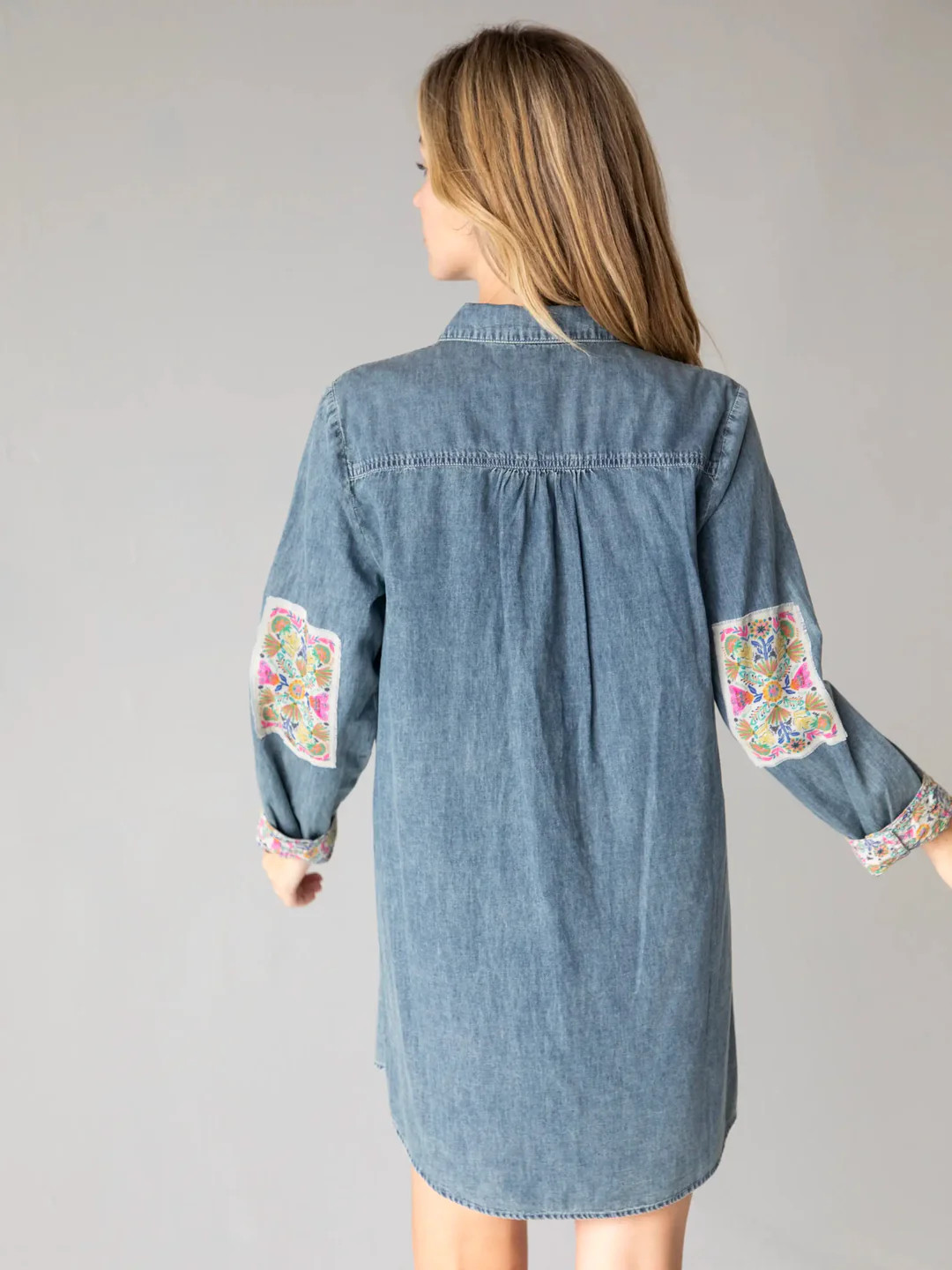 Rocky Cotton Shirt Dress - Denim | Natural Life