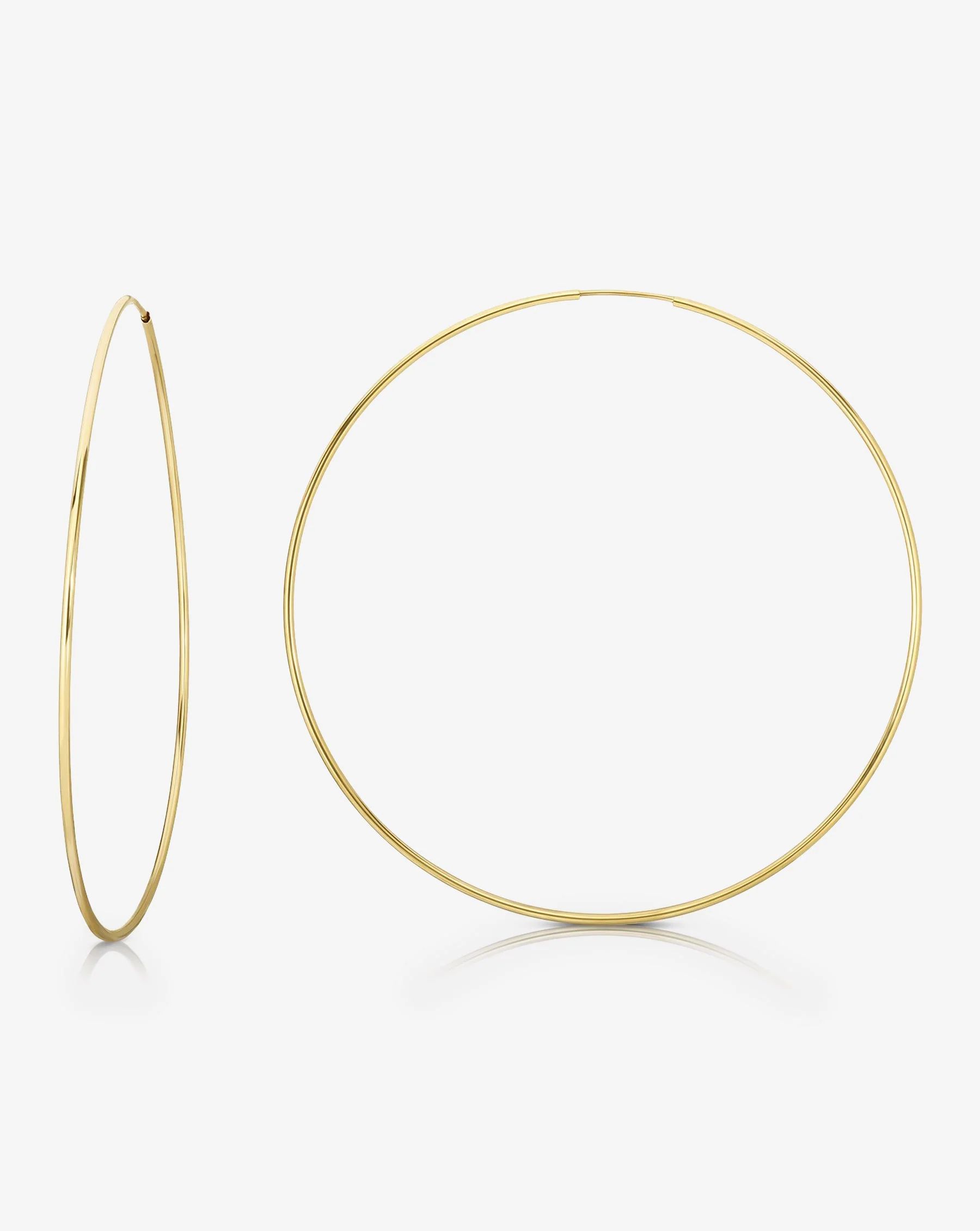 1 mm Endless Gold Tube Hoops | Ring Concierge