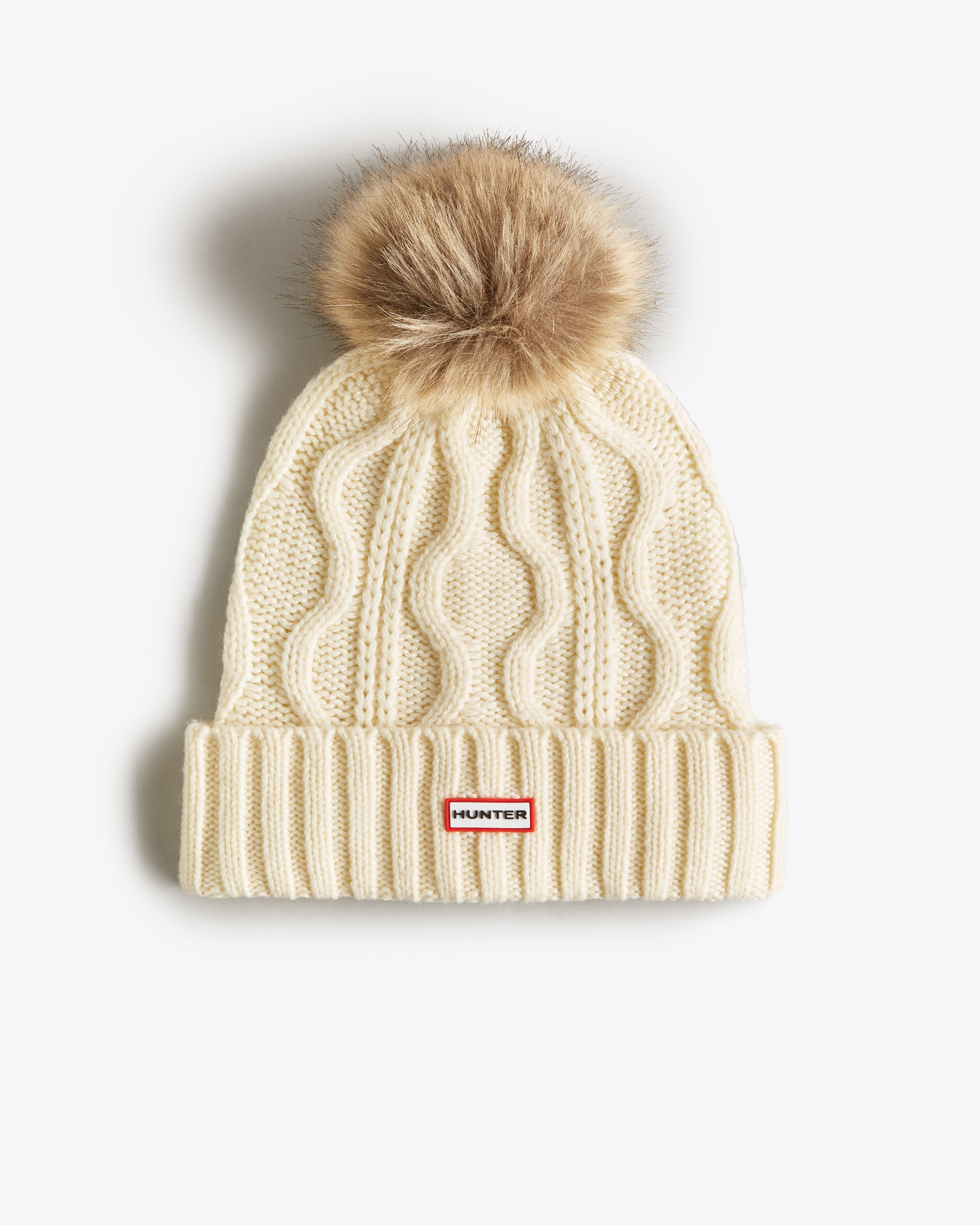 Cable Cuff Pompom Beanie | Hunter (US and CA)