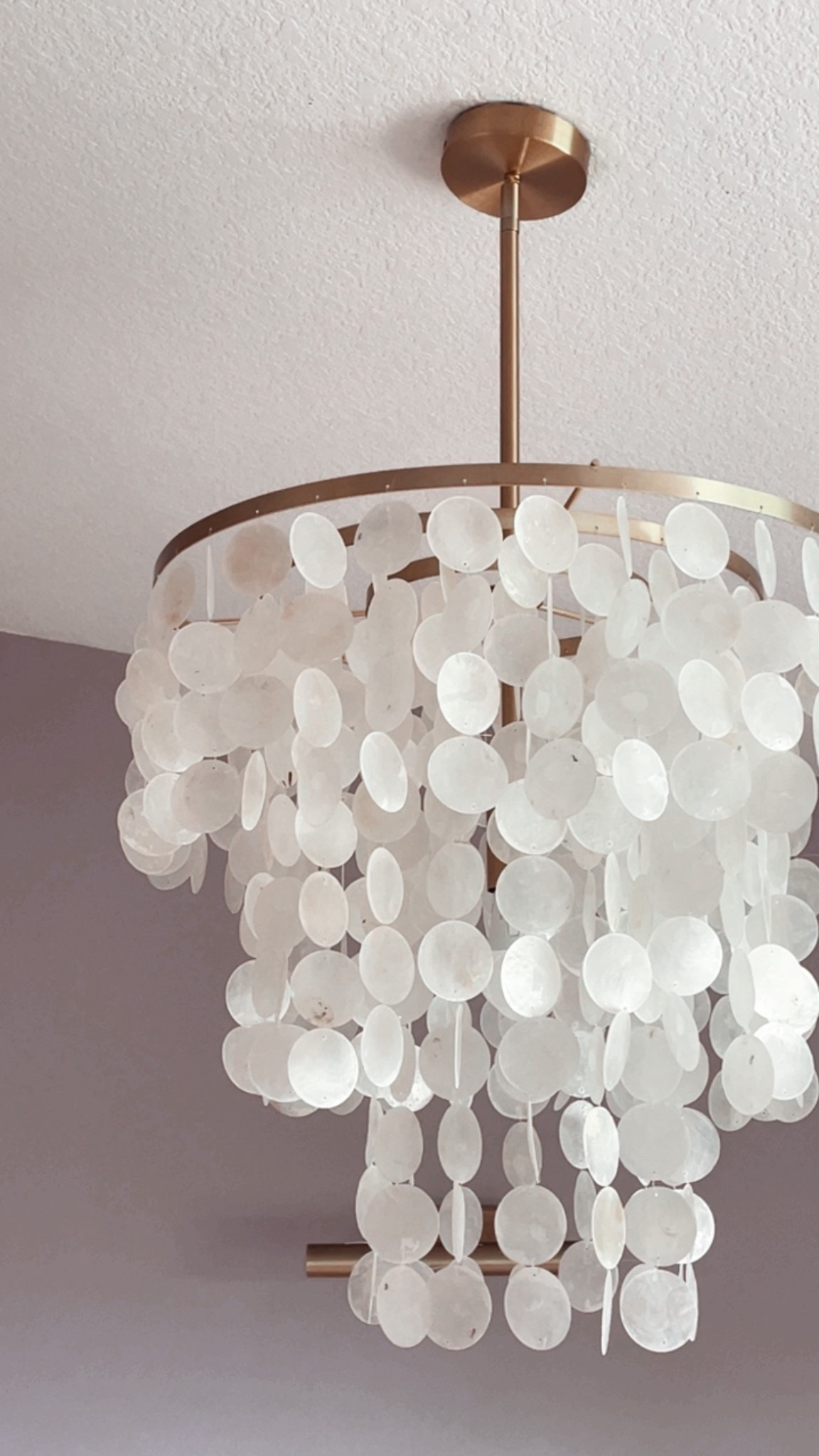 Capiz shell chandelier pendant light perfect for my daughter’s bedroom spring refresh! 

-Under $200
-Works on a sloped ceiling
-Adjustable length

Would also look great in a bathroom or closet space. Has a coastal modern and feminine feel. 

#LTKmomlife #LTKHome