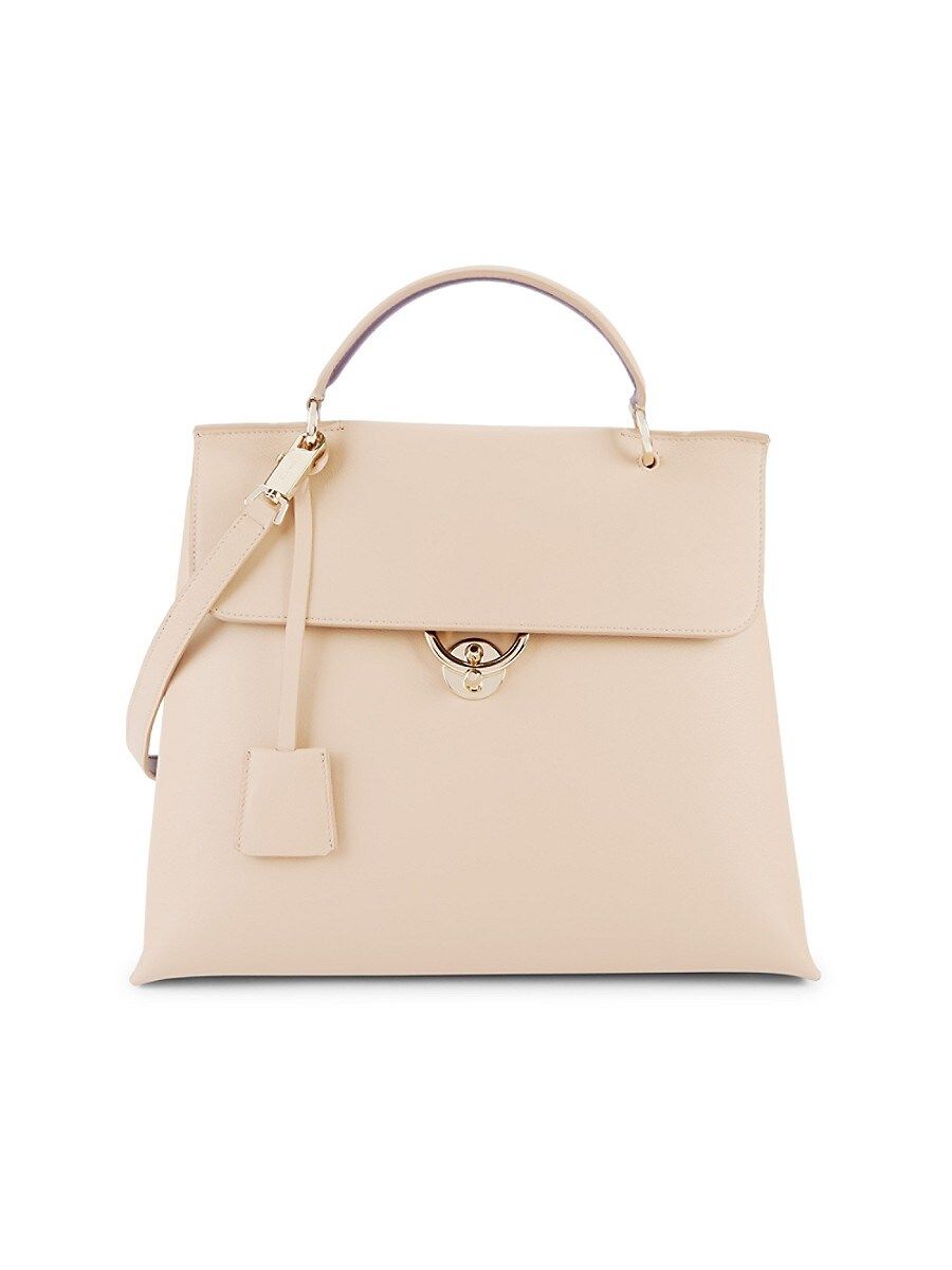 Salvatore Ferragamo Women's Leather Satchel - Almond | Saks Fifth Avenue OFF 5TH