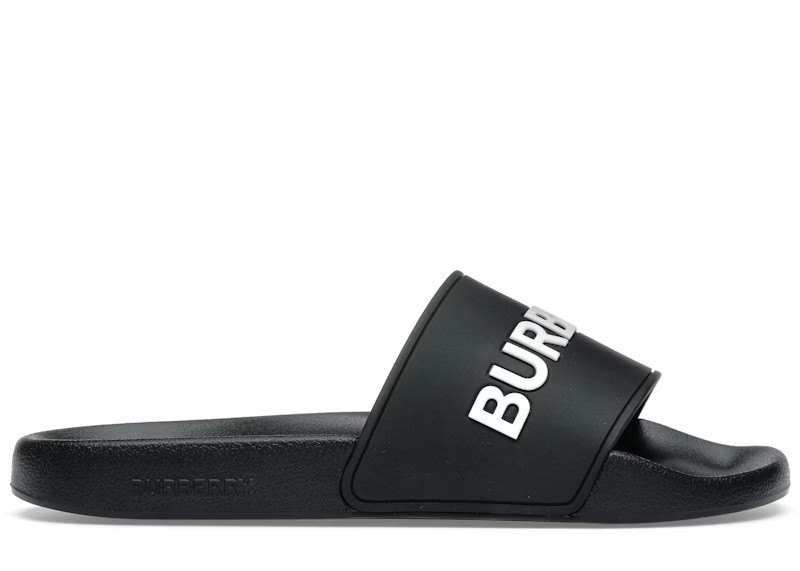 Burberry Logo Slides Sneakers in Black/Optic White | StockX