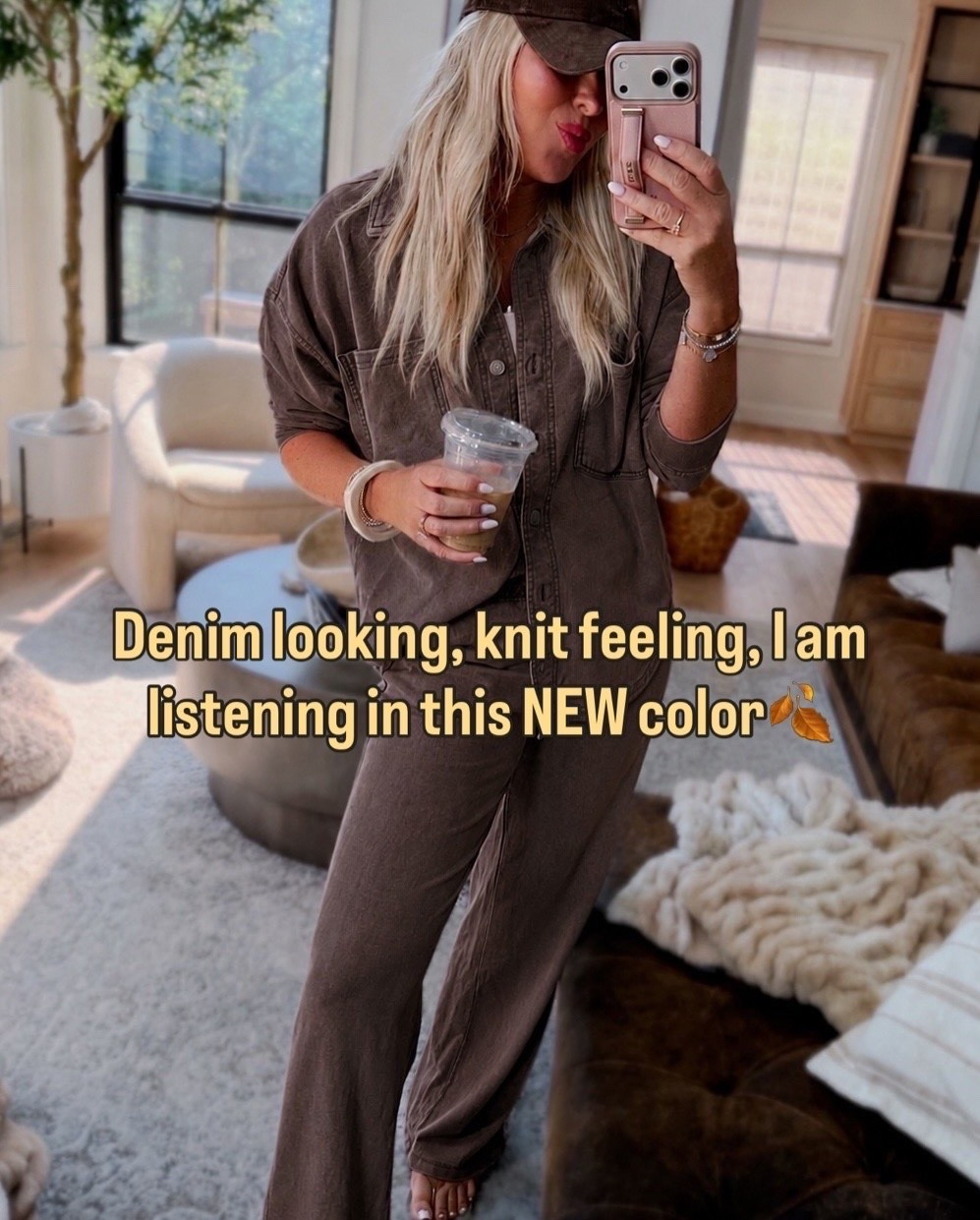 New color in this set!! Looks like denim, but it’s not. 🤎This cozy knit set is one of my favorite finds. It’s sold as separates, so you can mix and match. I’m wearing a small in the top and a medium in the bottoms for a relaxed fit. They also make a cropped top, shorts, and other washes. So soft, comfortable, and perfect for travel, lounging, errands, or everyday wear.

Knit set. Denim look. Matching set. Cozy outfit. Travel outfit. Casual style. Everyday outfit. Loungewear. Soft knit. Comfy outfit. Two piece set. Resort wear. Airport outfit.

#LTKootd #LTKSeasonal #LTKTravel