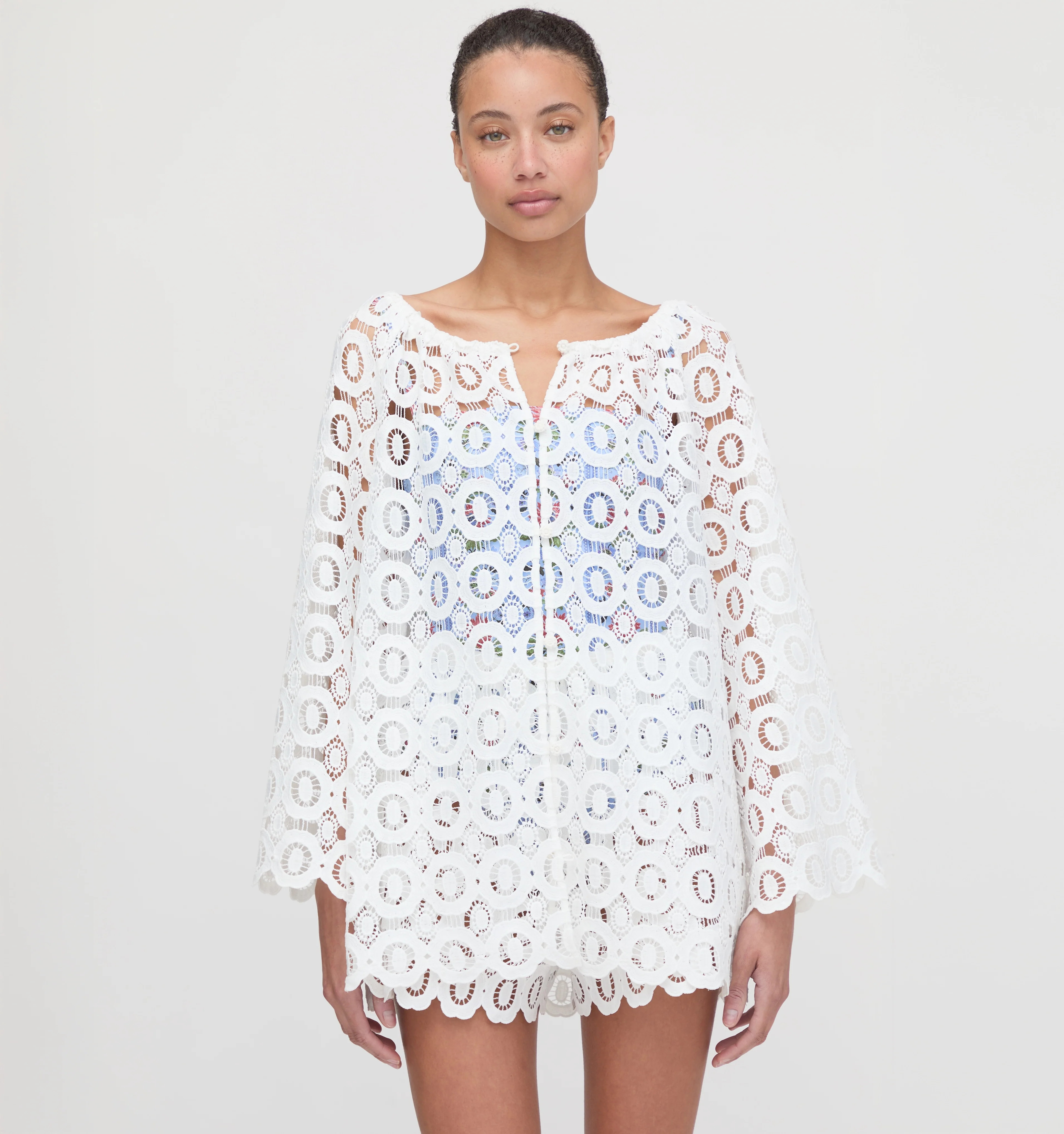 The Enella Tunic - White Broderie | Hill House Home US