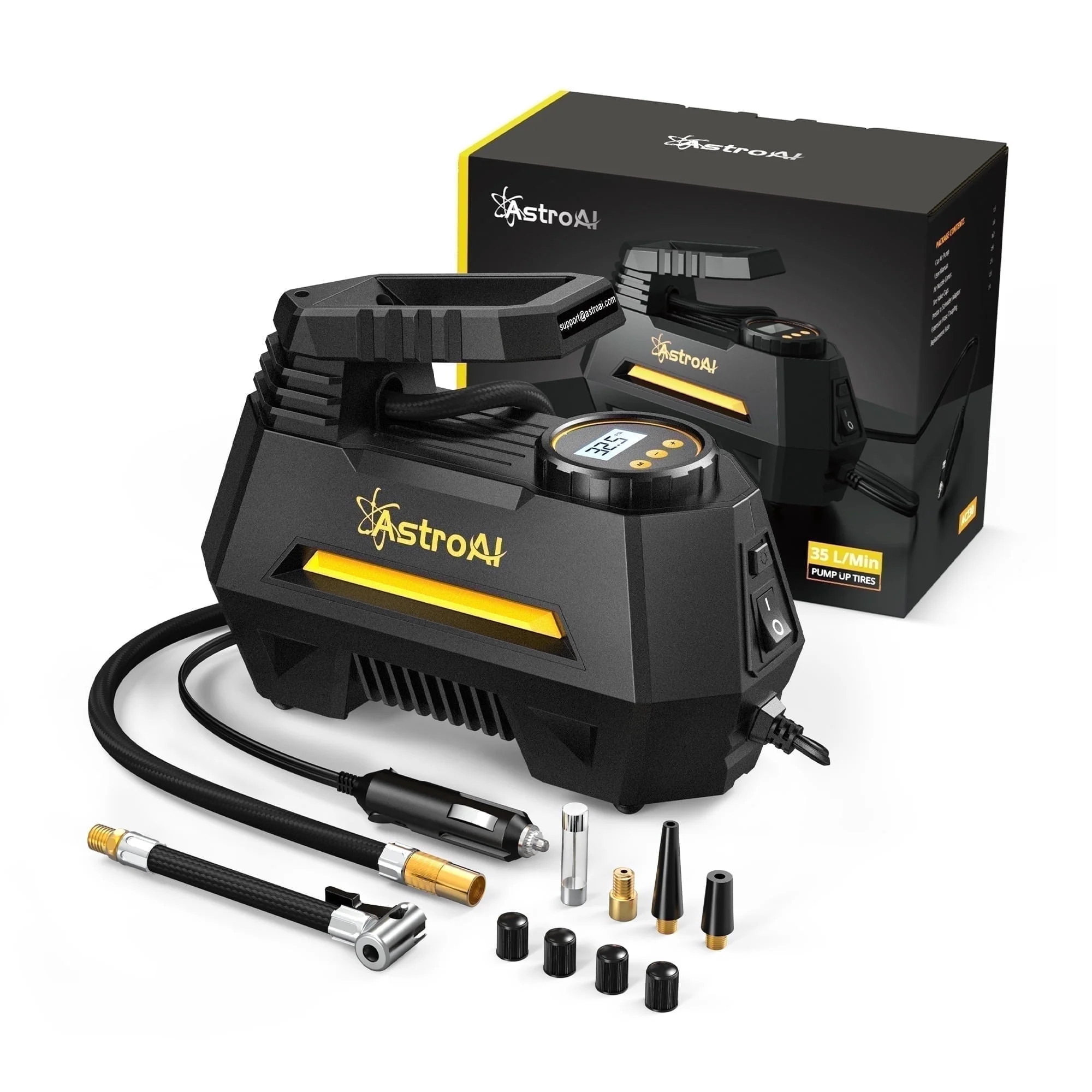 AstroAI Tire Inflator Air Compressor, Portable Electric Air Pump Fast Inflation for Car, with Aut... | Walmart (US)