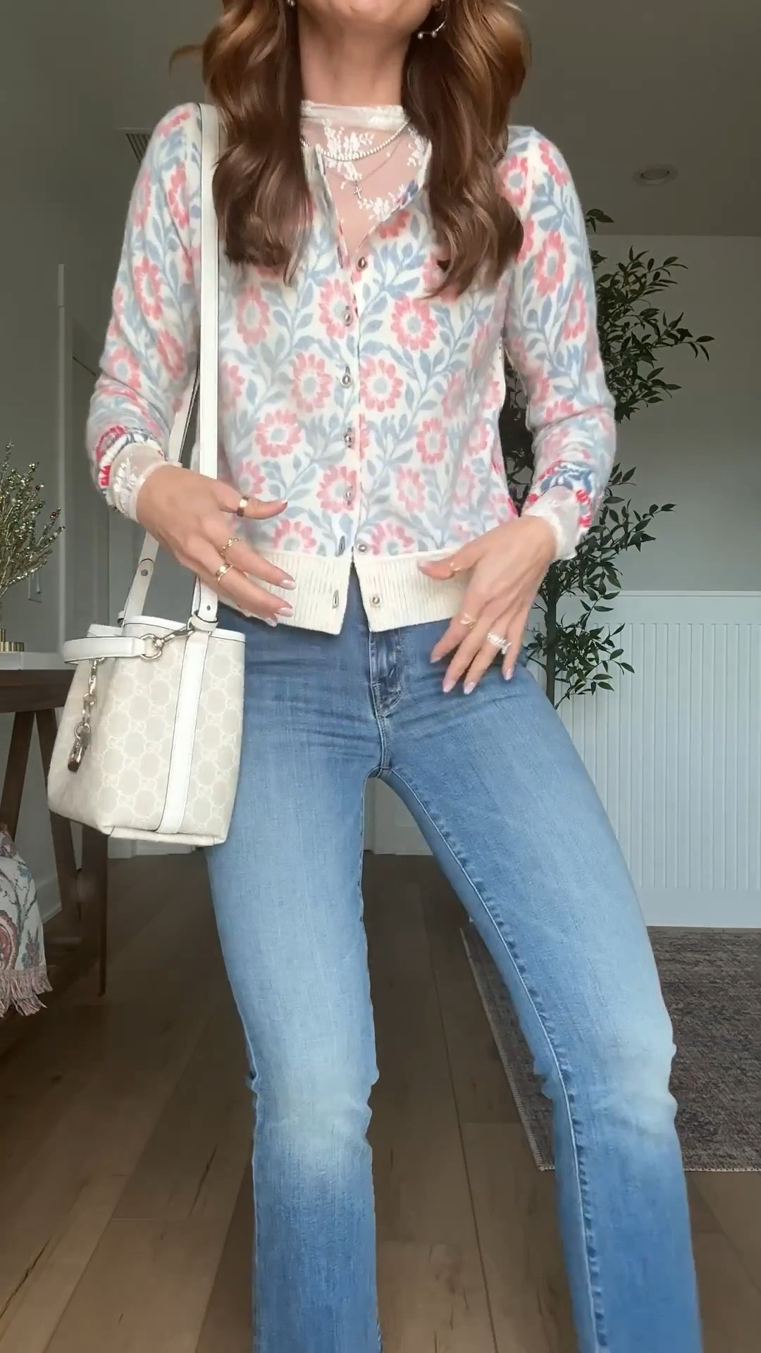 New Mother petite The Lil Hustler Ankle Fray in sz 24. Free People floral cardigan in XS. Free People lace top. Cream gucci bucket bag. My #ootd. Mom outfit. Spring outfit. What I’m wearing to child’s birthday party!

#LTKSeasonal #LTKFindsUnder100 #LTKPetite