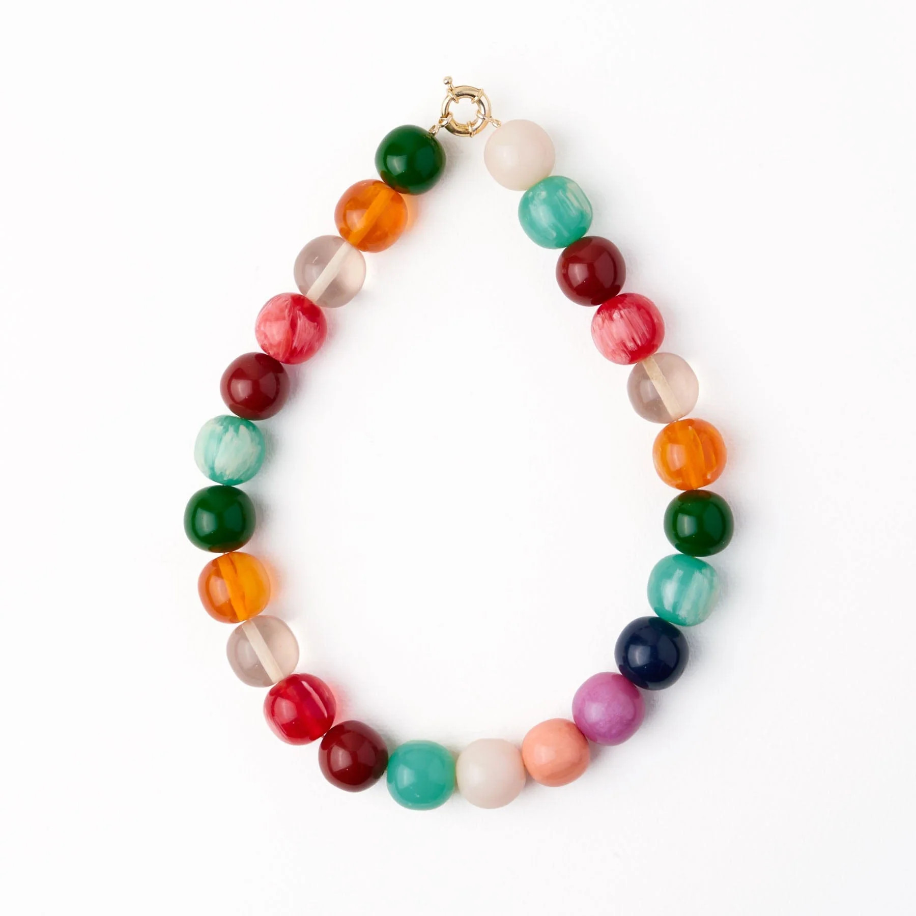 Iris Large Resin Bead Necklace Multi | INK+ALLOY