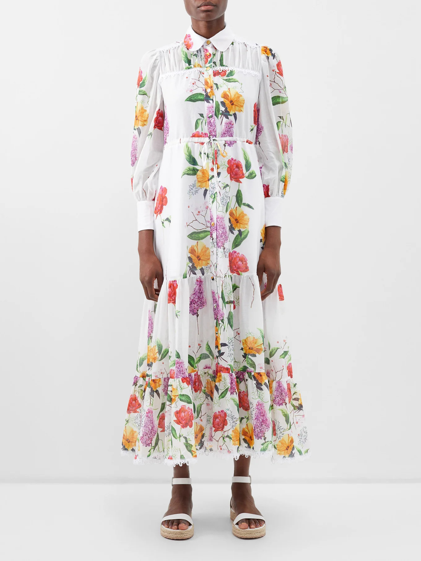 Lotus floral-print cotton-blend dress | Charo Ruiz | Matches (UK)