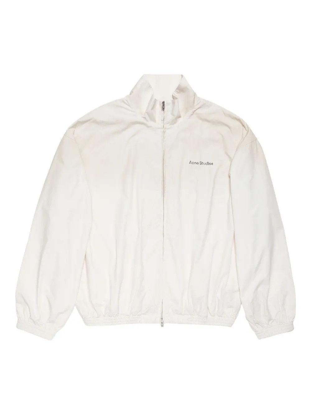 Acne Studios washed logo jacket - White | Farfetch Global