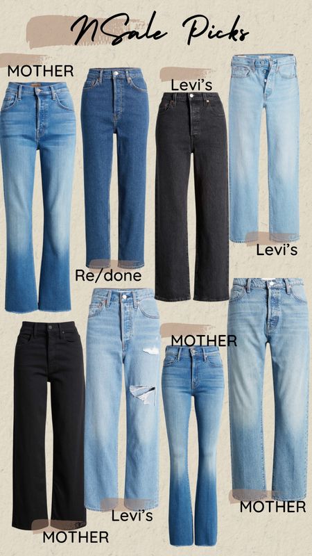 NSALE denim picks. Mother Jeans Re/done and Levi’s 

#LTKsalealert #LTKunder100 #LTKxNSale