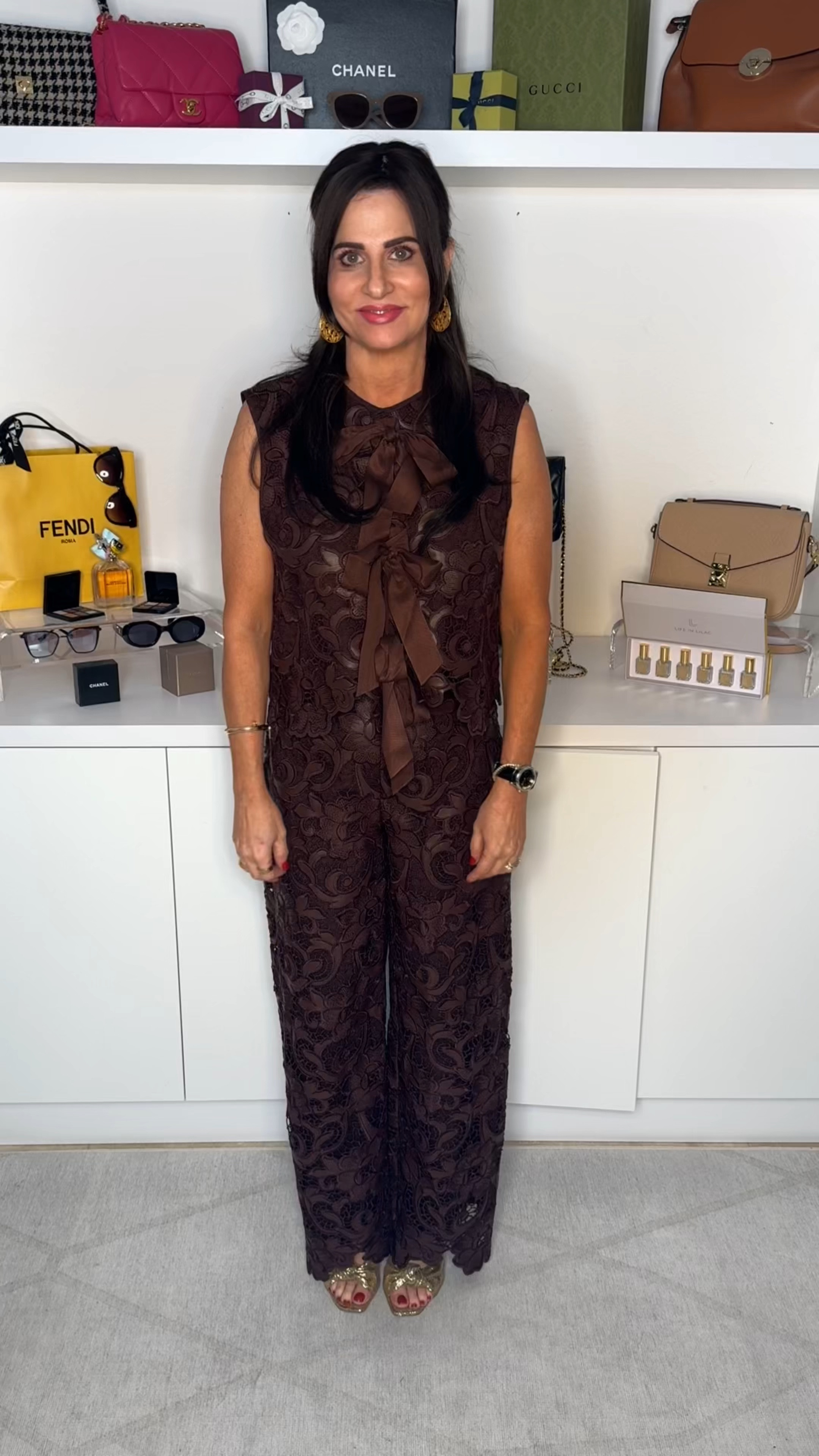 A beautiful Fall Event / Holiday  look. I am wearing a 2 in the pants and a 4 in the top - I should of sized down for both .

#LTKHoliday #LTKVideo #LTKOver40