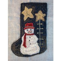 Rug Hooking Pattern, Snowman & Tree Stocking, P207, Christmas Diy Hooked Stocking | Etsy (US)