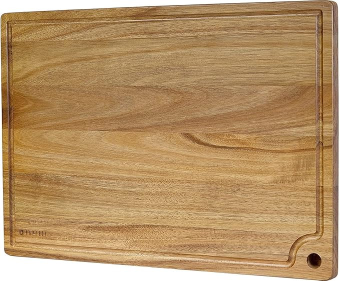 Extra Large Acacia Wood Cutting Board 20 x 14 Inch - Caperci Better Kitchen Chopping Board with J... | Amazon (US)