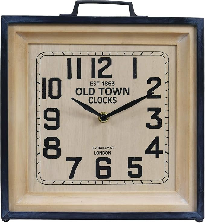 NIKKY HOME 12 Inch Old Town Table Clock - Battery Operated Vintage Classic Mantel Clock for Livin... | Amazon (US)