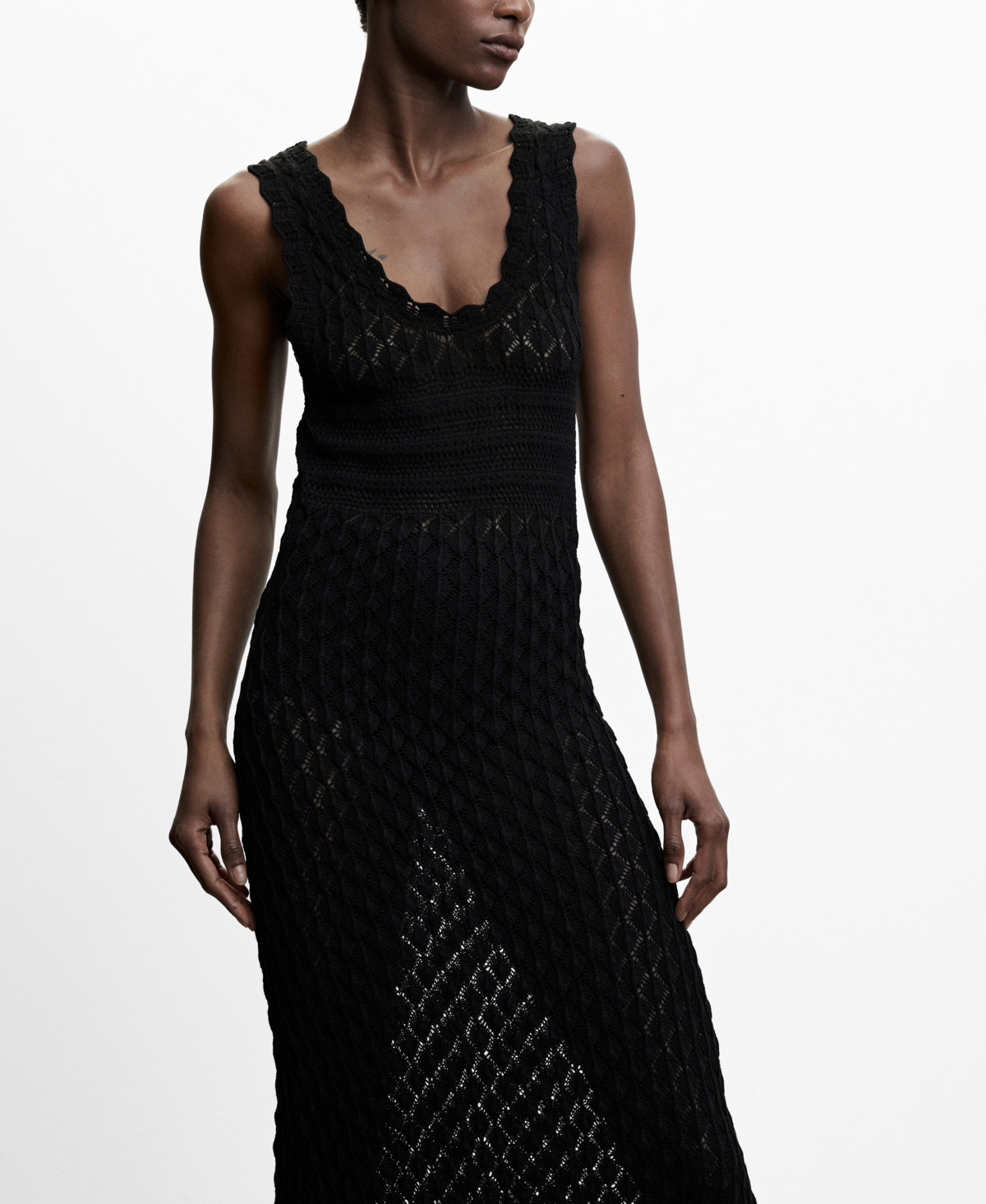 Mango Women's Open-Work Long Dress | Macys (US)