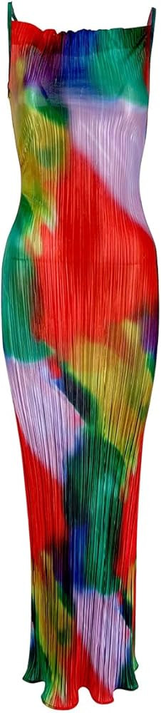 VECVOC Women's Spring Cowl Neck Dress Sexy Strap Shoulder Pleated Maxi Dresses Summer Wedding Gue... | Amazon (CA)