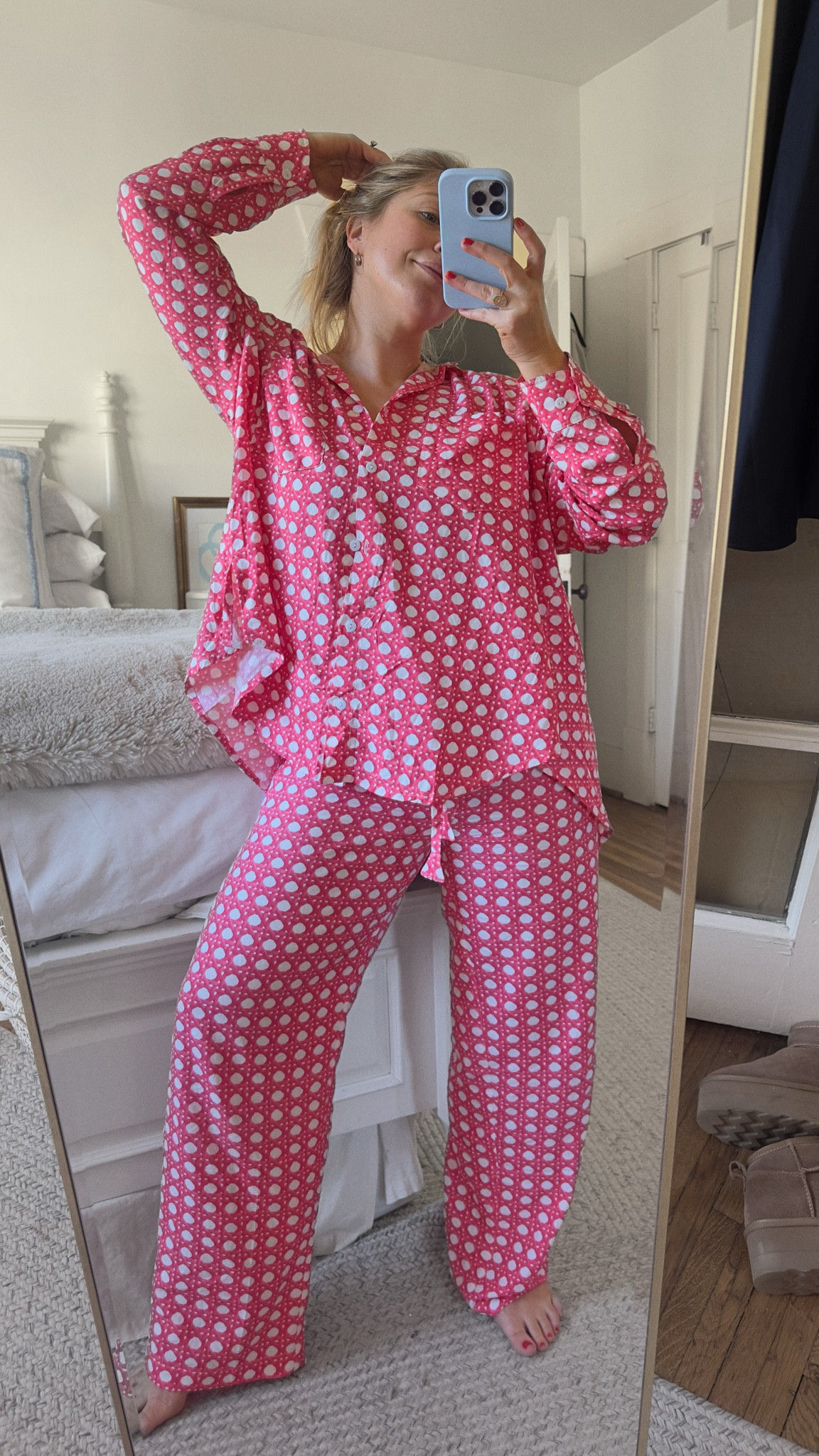 screaming crying throwing up I’m in love with these pajamas 

Fit oversized! Wearing a small! Under $190

#LTKHoliday #LTKGiftGuide #LTKSeasonal