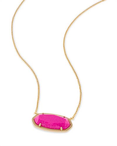 Delaney Gold Pendant Necklace in Magenta | Kendra Scott