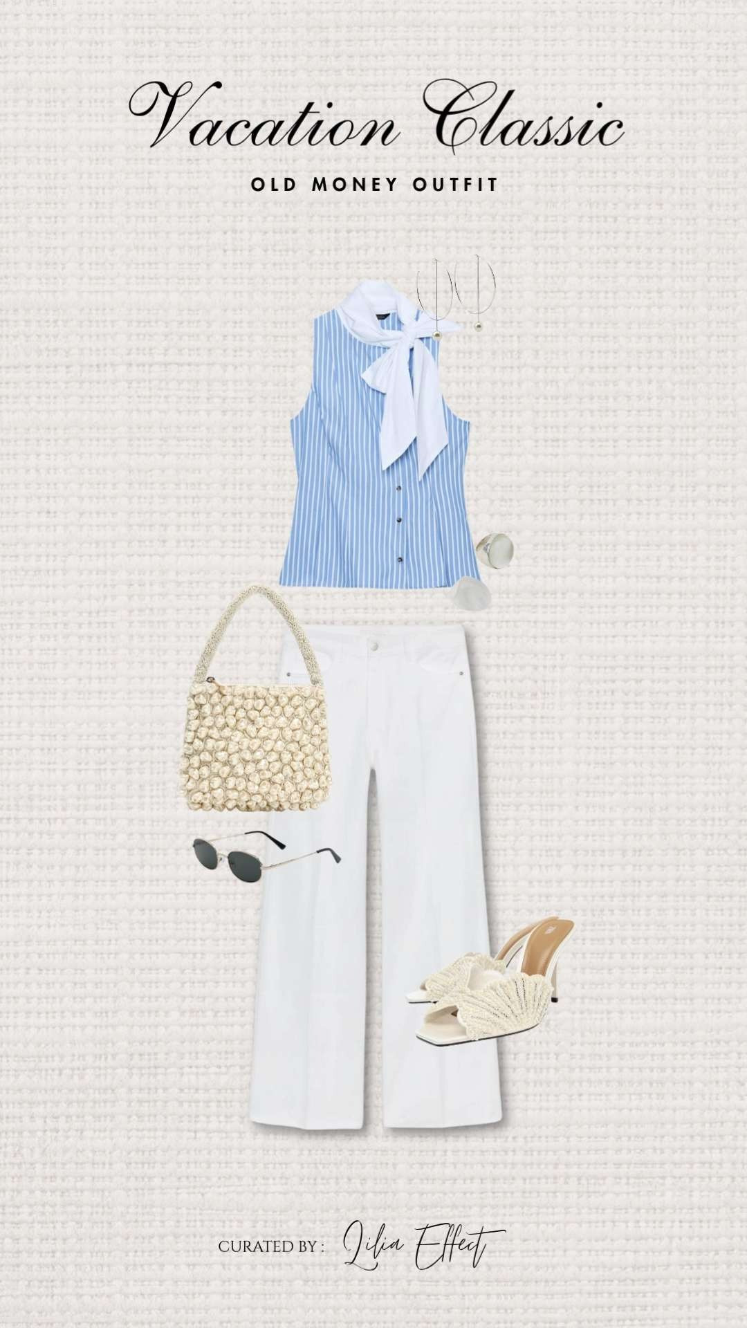 Vacation classic — old money outfit 🤍 Timeless neutrals, relaxed tailoring, and effortless elegance for a polished vacation look that never goes out of style. ✨
 

 #LTKgrwm #LTKootd