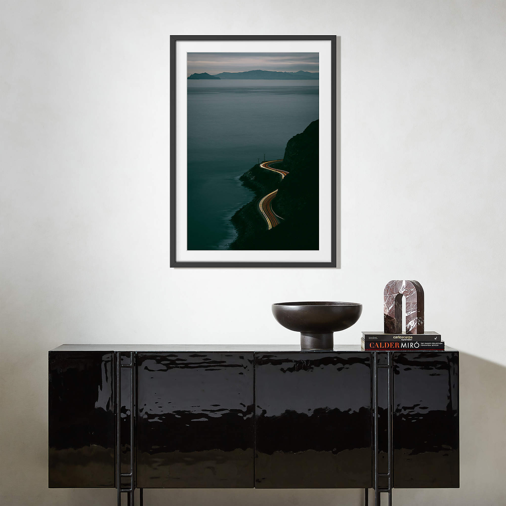 'Let's Take The Long Way Home' Photographic Print in Black Frame, 17"x21" + Reviews | CB2 | CB2
