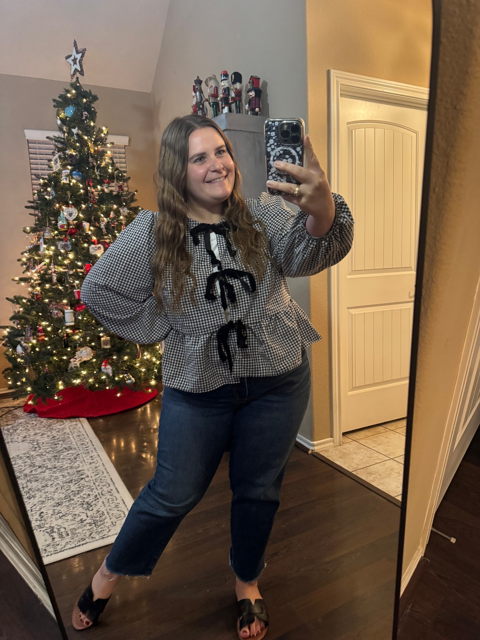 This top is so fun! I love the bows, puff sleeves, and gingham details! I’m wearing a 2XL. It’s comes in red too which would make the perfect holiday top! 

#LTKPlusSize #LTKPetite #LTKMidsize