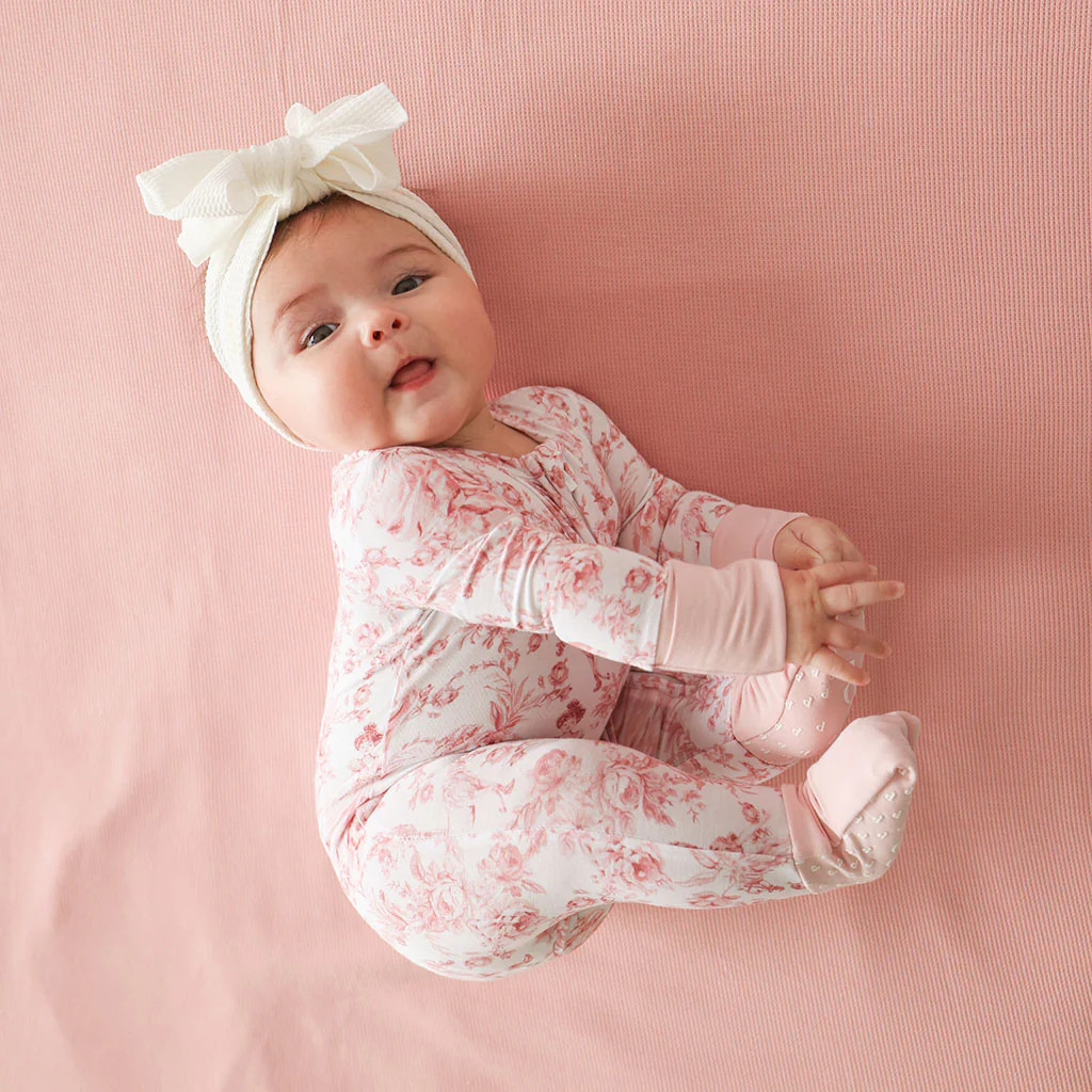 Floral White Baby Convertible Sleeper | Antoinette | Posh Peanut