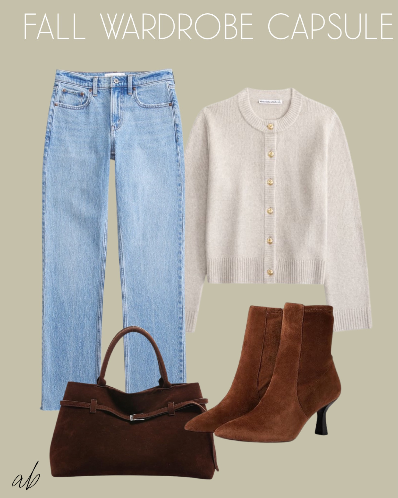 Fall capsule outfit idea cardigan and mid ride jeans brown suede booties  

#LTKFindsUnder50 #LTKFindsUnder100 #LTKSeasonal