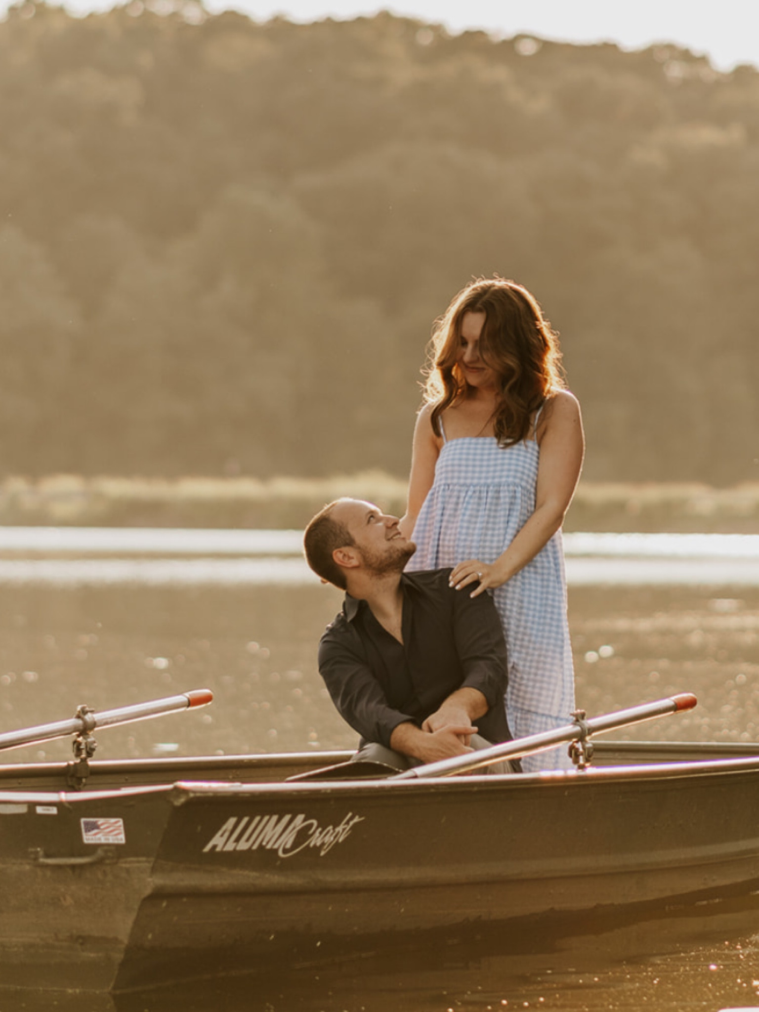 Blue gingham non traditional engagement shoot dress #engagement #engagementshoot #gingham 

#LTKSeasonal #LTKwedding #LTKunder50