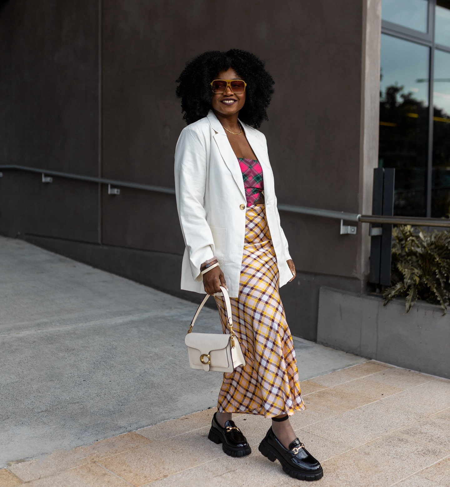 Effortlessly blending comfort and style ✨

Outfit
Blazer: @lullabyclub 
Top: @theiconicau 
Skirt: @topshop 
Loafer: @asos 
Bag: @coach 

 #CasualChic #OOTD #sonishstyle #effortlesschic #blazerstyle #stylegoals #trendylook #lullabyclub #slipskirt #elevateyourstyle #loaferlove