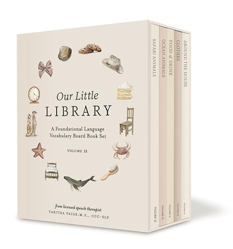 Our Little Library Vol. 2: A Foundational Language Vocabulary Board Book Set for Babies, Including Ocean Animals, Safari Animals, Food and Drink, ... ... the House (Our Little Adventures Series, 10) | Amazon (UK)