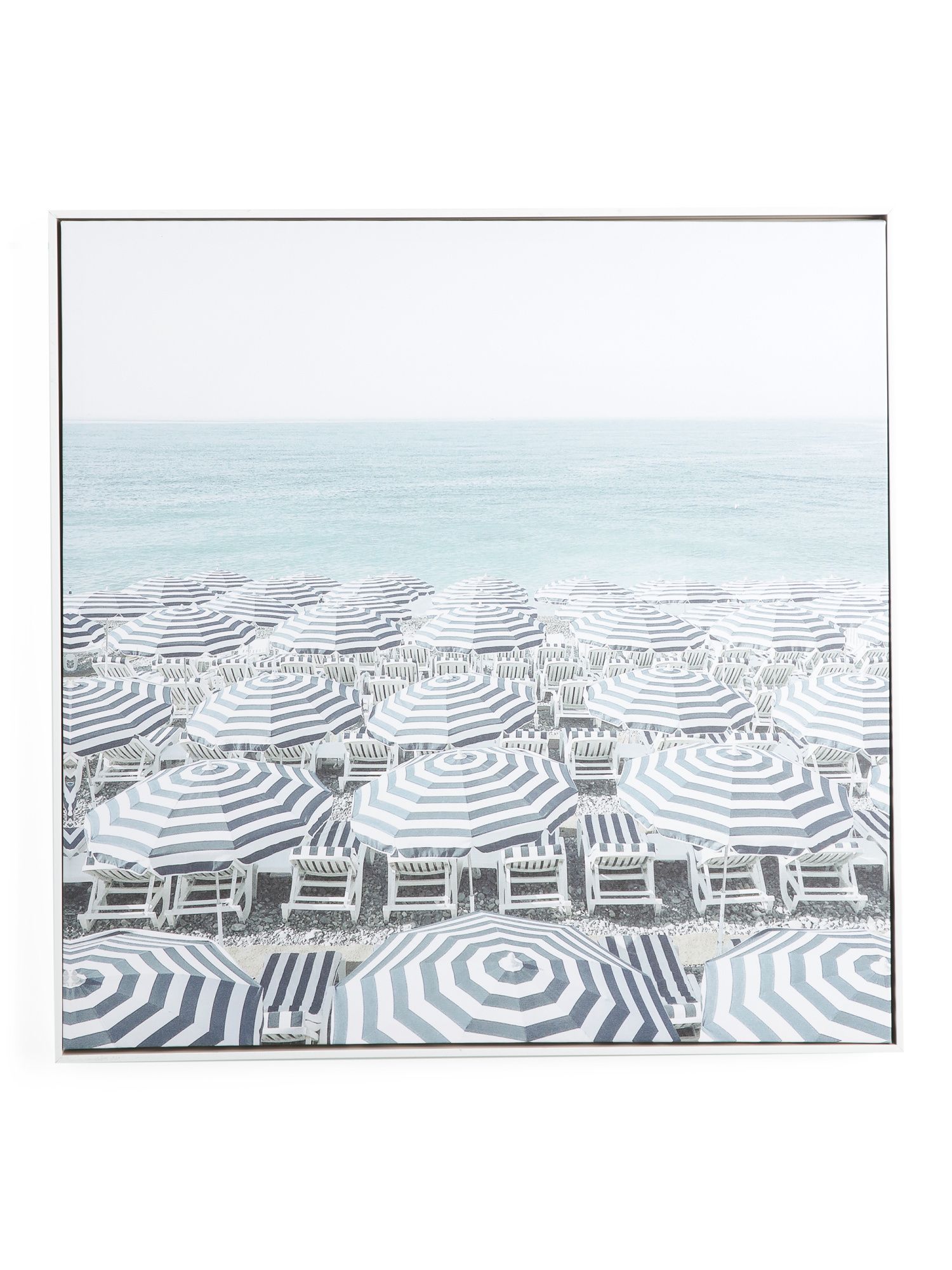 30x30 Beach Umbrellas Framed Canvas Wall Art | TJ Maxx